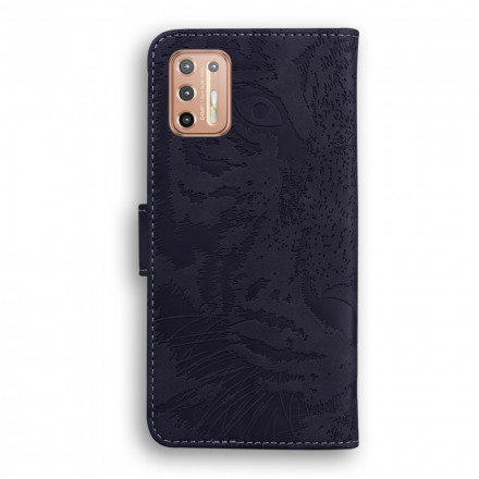 Housse Moto G9 Plus Empreinte Face de Tigre Housse Moto G9 Plus Empreinte Face de Tigre