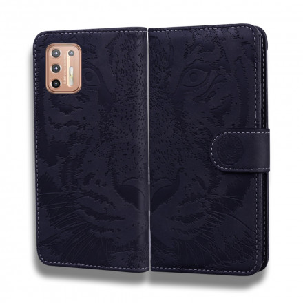 Housse Moto G9 Plus Empreinte Face de Tigre Housse Moto G9 Plus Empreinte Face de Tigre