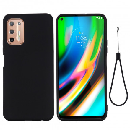Coque Moto G9 Plus Conception Silicone Liquide avec Lanière Coque Moto G9 Plus Conception Silicone Liquide avec Lanière