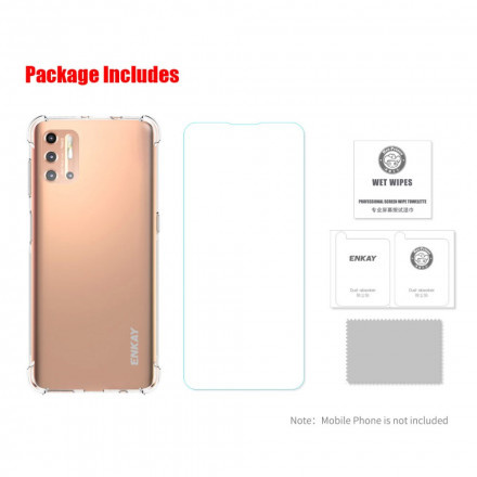 Coque Moto G9 Plus Combo Coque et Verre trempée ENKAY Coque Moto G9 Plus Combo Coque et Verre trempée ENKAY