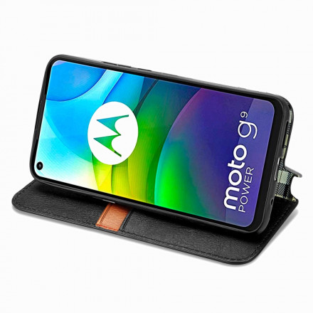 Flip Cover Moto G9 Power Effet Cuir Texture Diamant Flip Cover Moto G9 Power Effet Cuir Texture Diamant
