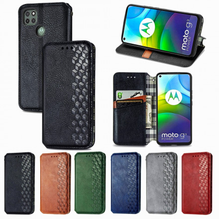Flip Cover Moto G9 Power Effet Cuir Texture Diamant Flip Cover Moto G9 Power Effet Cuir Texture Diamant