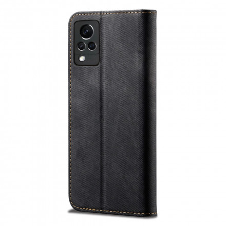 Flip Cover Vivo V21 5G Simili Cuir Texture Jeans Flip Cover Vivo V21 5G Simili Cuir Texture Jeans