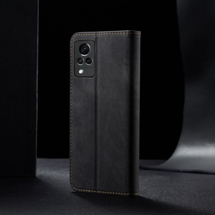 Flip Cover Vivo V21 5G Simili Cuir Texture Jeans Flip Cover Vivo V21 5G Simili Cuir Texture Jeans