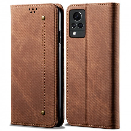 Flip Cover Vivo V21 5G Simili Cuir Texture Jeans Flip Cover Vivo V21 5G Simili Cuir Texture Jeans