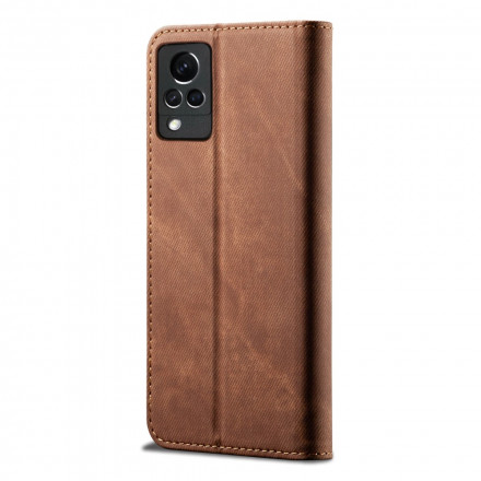 Flip Cover Vivo V21 5G Simili Cuir Texture Jeans Flip Cover Vivo V21 5G Simili Cuir Texture Jeans