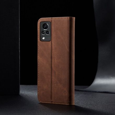 Flip Cover Vivo V21 5G Simili Cuir Texture Jeans Flip Cover Vivo V21 5G Simili Cuir Texture Jeans