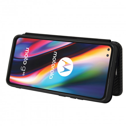 Flip Cover Moto G 5G Silicone Carbone Flip Cover Moto G 5G Silicone Carbone