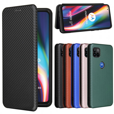 Flip Cover Moto G 5G Silicone Carbone Flip Cover Moto G 5G Silicone Carbone