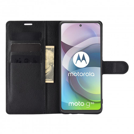 Housse Moto G 5G Effet Litchi Classique Housse Moto G 5G Effet Litchi Classique