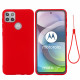 Coque Moto G9 Plus Conception Silicone Liquide avec Lanière Coque Moto G9 Plus Conception Silicone Liquide avec Lanière