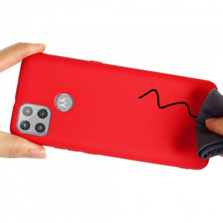 Coque Moto G9 Plus Conception Silicone Liquide avec Lanière Coque Moto G9 Plus Conception Silicone Liquide avec Lanière