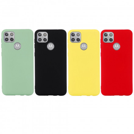 Coque Moto G9 Plus Conception Silicone Liquide avec Lanière