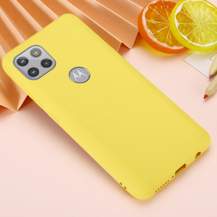 Coque Moto G9 Plus Conception Silicone Liquide avec Lanière