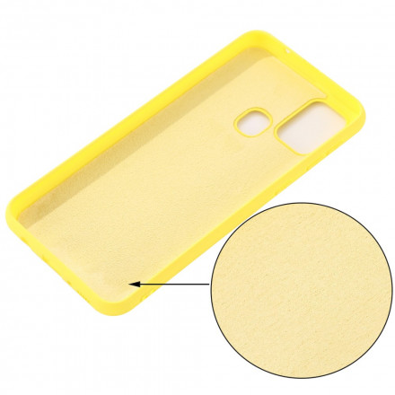 Coque Moto G9 Plus Conception Silicone Liquide avec Lanière