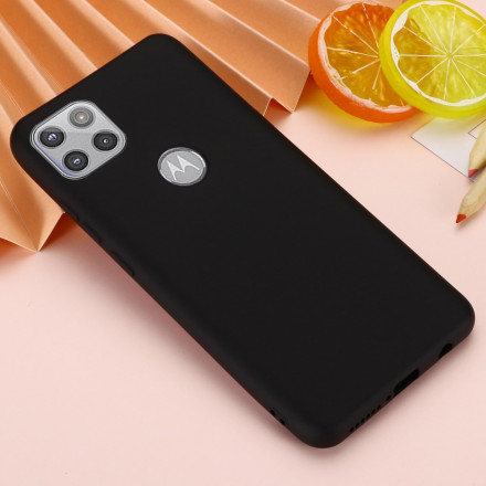 Coque Moto G9 Plus Conception Silicone Liquide avec Lanière