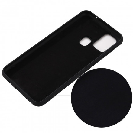 Coque Moto G9 Plus Conception Silicone Liquide avec Lanière