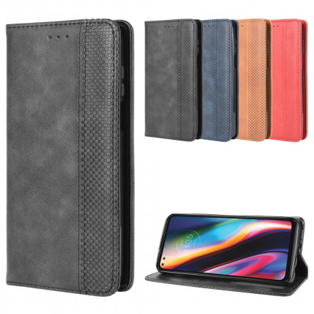 Flip Cover Moto G 5G Plus Effet Cuir Vintage Stylisé Flip Cover Moto G 5G Plus Effet Cuir Vintage Stylisé