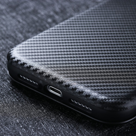 Flip Cover Moto G 5G Plus Silicone Carbone