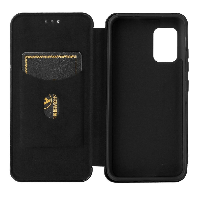 Flip Cover Azus Zenfone 8 Fibre Carbone avec Anneau Support Flip Cover Azus Zenfone 8 Fibre Carbone avec Anneau Support
