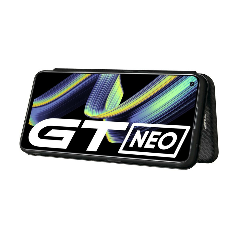 Flip Cover Realme GT 5G Silicone Carbone Flip Cover Realme GT 5G Silicone Carbone
