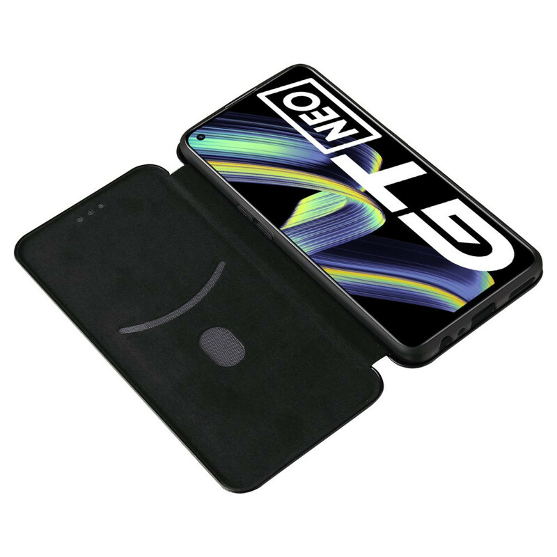 Flip Cover Realme GT 5G Silicone Carbone Flip Cover Realme GT 5G Silicone Carbone