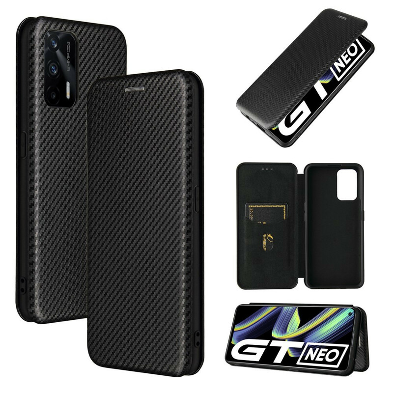 Flip Cover Realme GT 5G Silicone Carbone Flip Cover Realme GT 5G Silicone Carbone