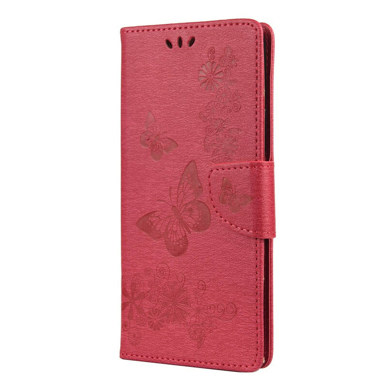Housse Xiaomi Mi 10 Lite Que des Papillons avec Lanière Housse Xiaomi Mi 10 Lite Que des Papillons avec Lanière