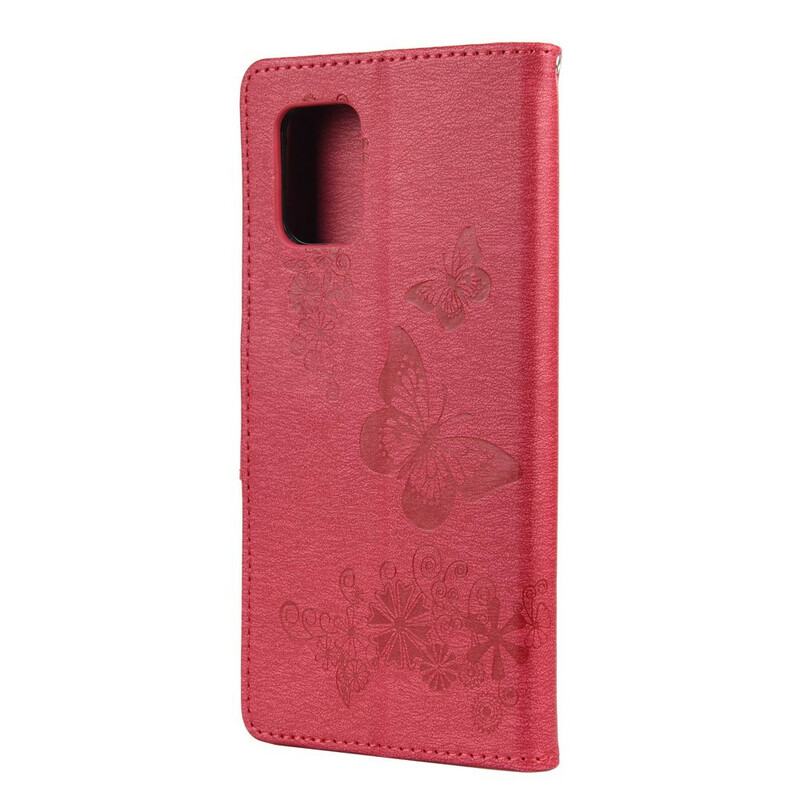Housse Xiaomi Mi 10 Lite Que des Papillons avec Lanière Housse Xiaomi Mi 10 Lite Que des Papillons avec Lanière