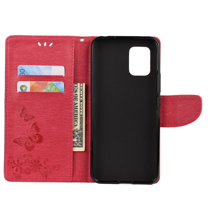 Housse Xiaomi Mi 10 Lite Que des Papillons avec Lanière Housse Xiaomi Mi 10 Lite Que des Papillons avec Lanière