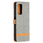 Housse Xiaomi Mi 10T / 10T Pro Tissu et Effet Cuir à Lanière Housse Xiaomi Mi 10T / 10T Pro Tissu et Effet Cuir à Lanière
