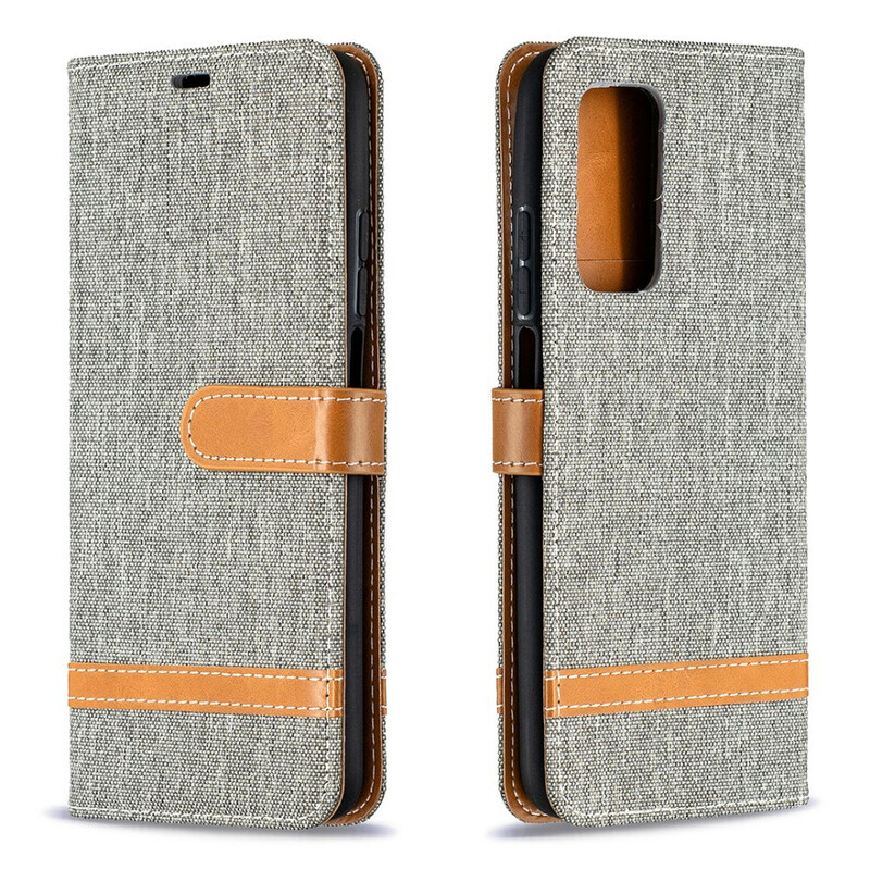 Housse Xiaomi Mi 10T / 10T Pro Tissu et Effet Cuir à Lanière Housse Xiaomi Mi 10T / 10T Pro Tissu et Effet Cuir à Lanière