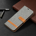 Housse Xiaomi Mi 10T / 10T Pro Tissu et Effet Cuir à Lanière Housse Xiaomi Mi 10T / 10T Pro Tissu et Effet Cuir à Lanière