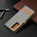 Housse Xiaomi Mi 10T / 10T Pro Tissu et Effet Cuir à Lanière Housse Xiaomi Mi 10T / 10T Pro Tissu et Effet Cuir à Lanière