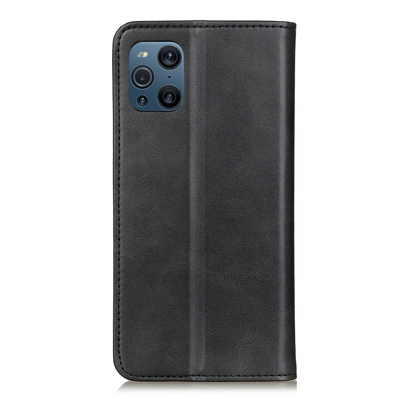 Flip Cover Oppo Find X3 / X3 Pro Cuir Fendu Flip Cover Oppo Find X3 / X3 Pro Cuir Fendu