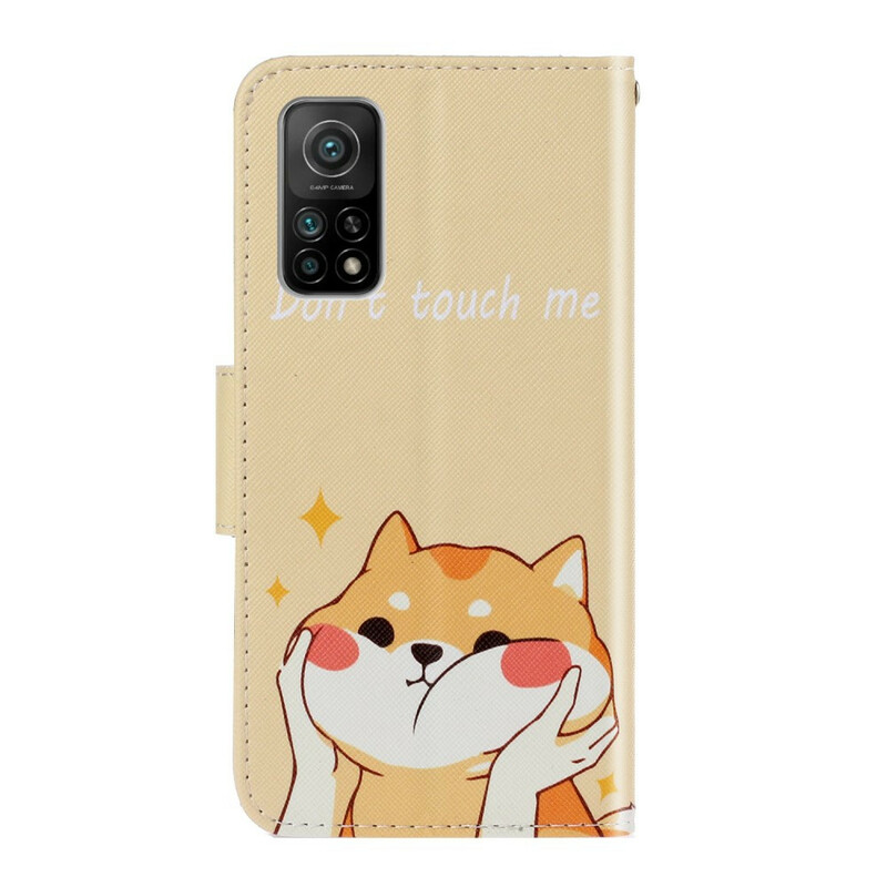 Housse Xiaomi Mi 10T / 10T Pro Chat Don't Touch Me à Lanière