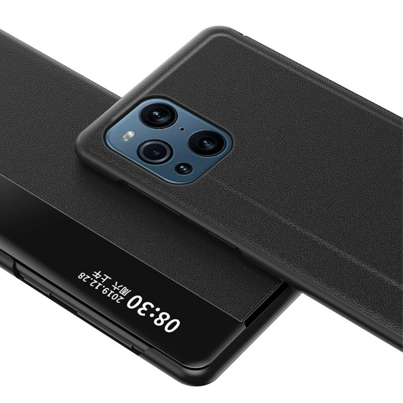 View Cover Oppo Find X3 / X3 Pro Simili Cuir Texturé View Cover Oppo Find X3 / X3 Pro Simili Cuir Texturé