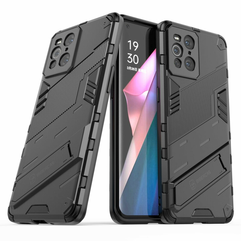 Coque Oppo Find X3 / X3 Pro Support Amovible Deux Positions Mains Libres