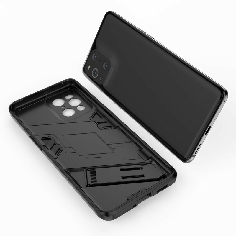 Coque Oppo Find X3 / X3 Pro Support Amovible Deux Positions Mains Libres