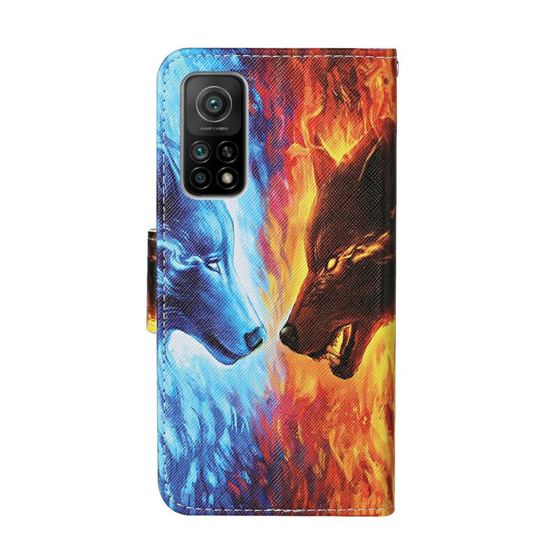 Housse Xiaomi Mi 10T / 10T Pro Guerre des Loups avec Lanière Housse Xiaomi Mi 10T / 10T Pro Guerre des Loups avec Lanière