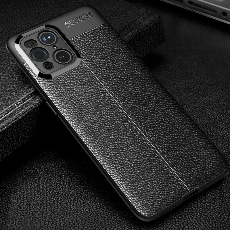 Coque Oppo Find X3 / X3 Pro Effet Cuir Litchi Double Line Coque Oppo Find X3 / X3 Pro Effet Cuir Litchi Double Line