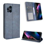 Flip Cover Oppo Find X3 / X3 Pro Effet Cuir Vintage Stylisé Flip Cover Oppo Find X3 / X3 Pro Effet Cuir Vintage Stylisé