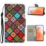 Housse Xiaomi Mi 10T / 10T Pro Patchwork Mandalas avec Lanière Housse Xiaomi Mi 10T / 10T Pro Patchwork Mandalas avec Lanière