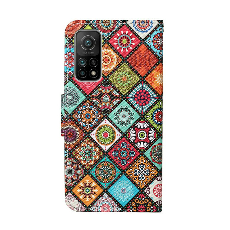 Housse Xiaomi Mi 10T / 10T Pro Patchwork Mandalas avec Lanière Housse Xiaomi Mi 10T / 10T Pro Patchwork Mandalas avec Lanière