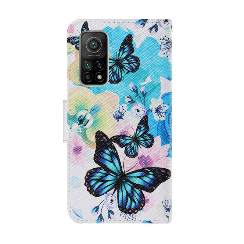 Housse Xiaomi Mi 10T / 10T Pro Papillons et Fleurs d'Été Housse Xiaomi Mi 10T / 10T Pro Papillons et Fleurs d'Été