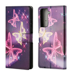 Housse Samsung Galaxy S21 FE Papillons et Fleurs