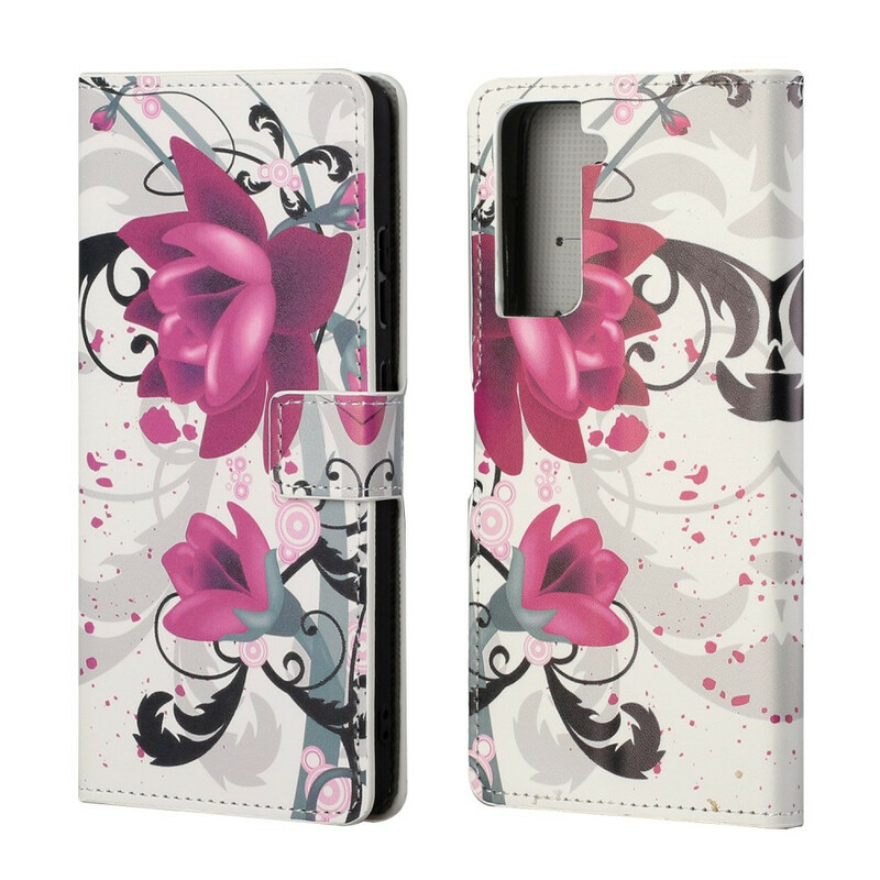 Housse Samsung Galaxy S21 FE Tropical Flowers Housse Samsung Galaxy S21 FE Tropical Flowers