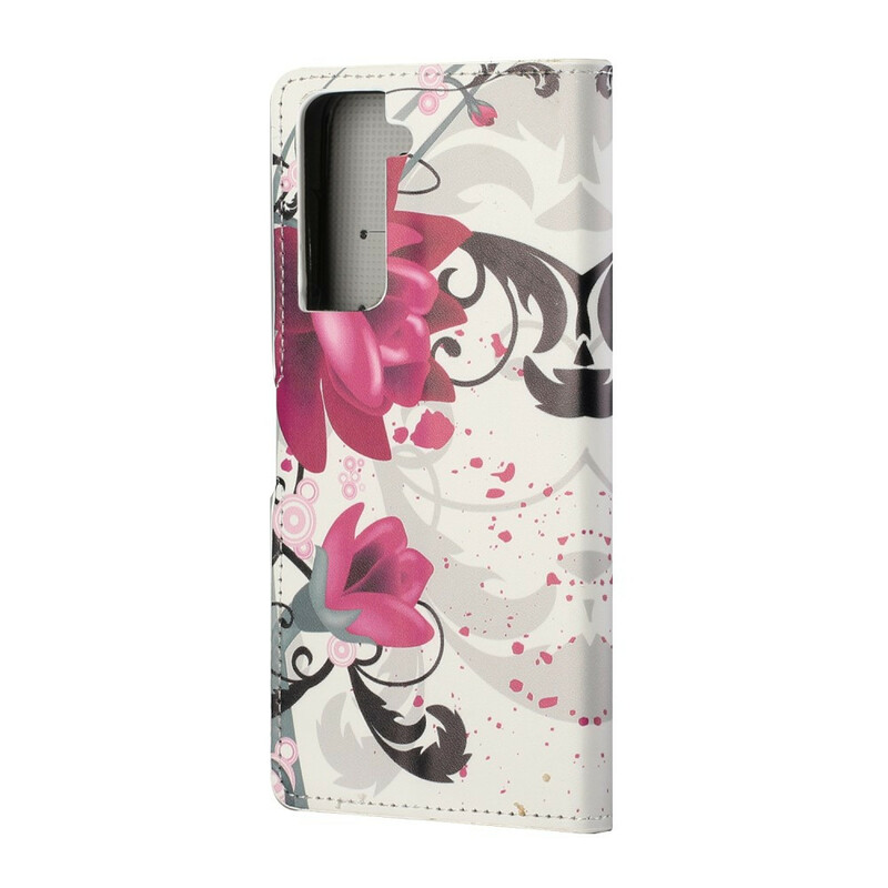 Housse Samsung Galaxy S21 FE Tropical Flowers Housse Samsung Galaxy S21 FE Tropical Flowers