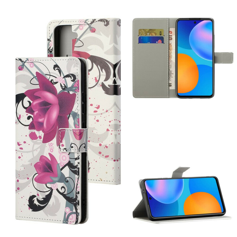Housse Samsung Galaxy S21 FE Tropical Flowers Housse Samsung Galaxy S21 FE Tropical Flowers
