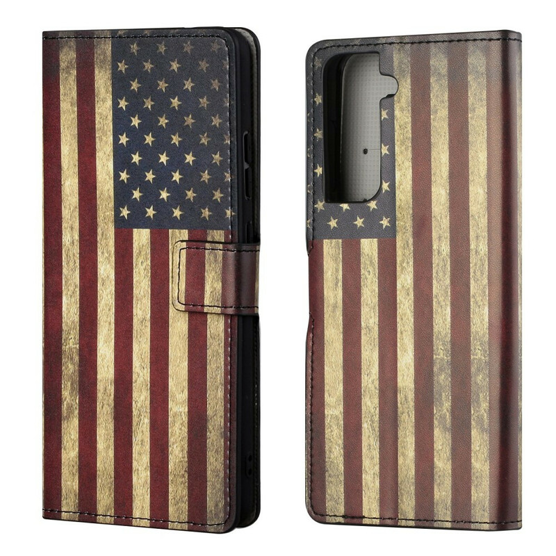 Housse Samsung Galaxy S21 FE Drapeau Américain Housse Samsung Galaxy S21 FE Drapeau Américain